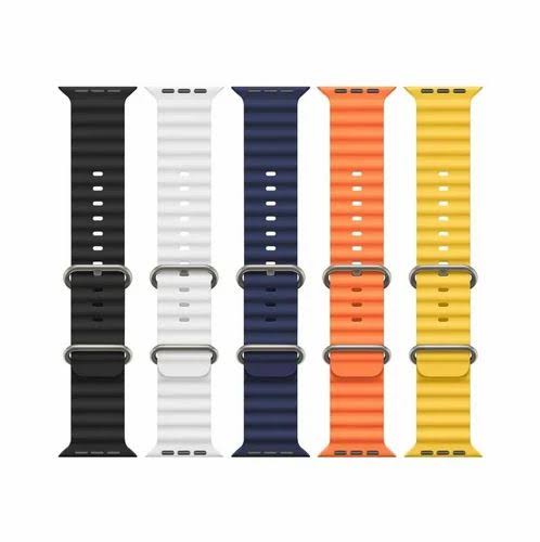 Ocean Watch Band| ultra 2 band 49mm, Series 10 46mm, 9|8|7 45mm, SE2|SE|6|5|4 44mm, 3|2|1 42mm (Black),(silver)