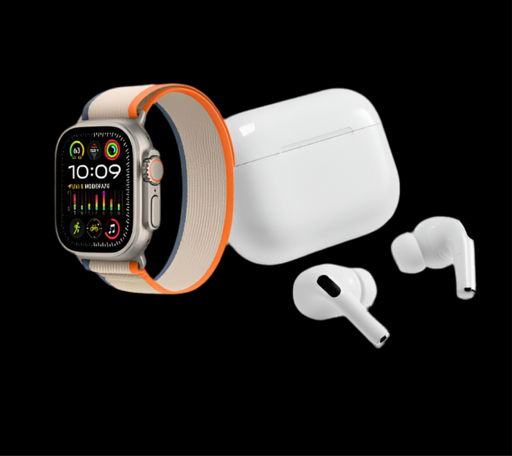 Combo 2in1:- AirPods Pro 2nd Genration+Ultra 2 Watch With 2 Strap and watch charger (1 year warranty)