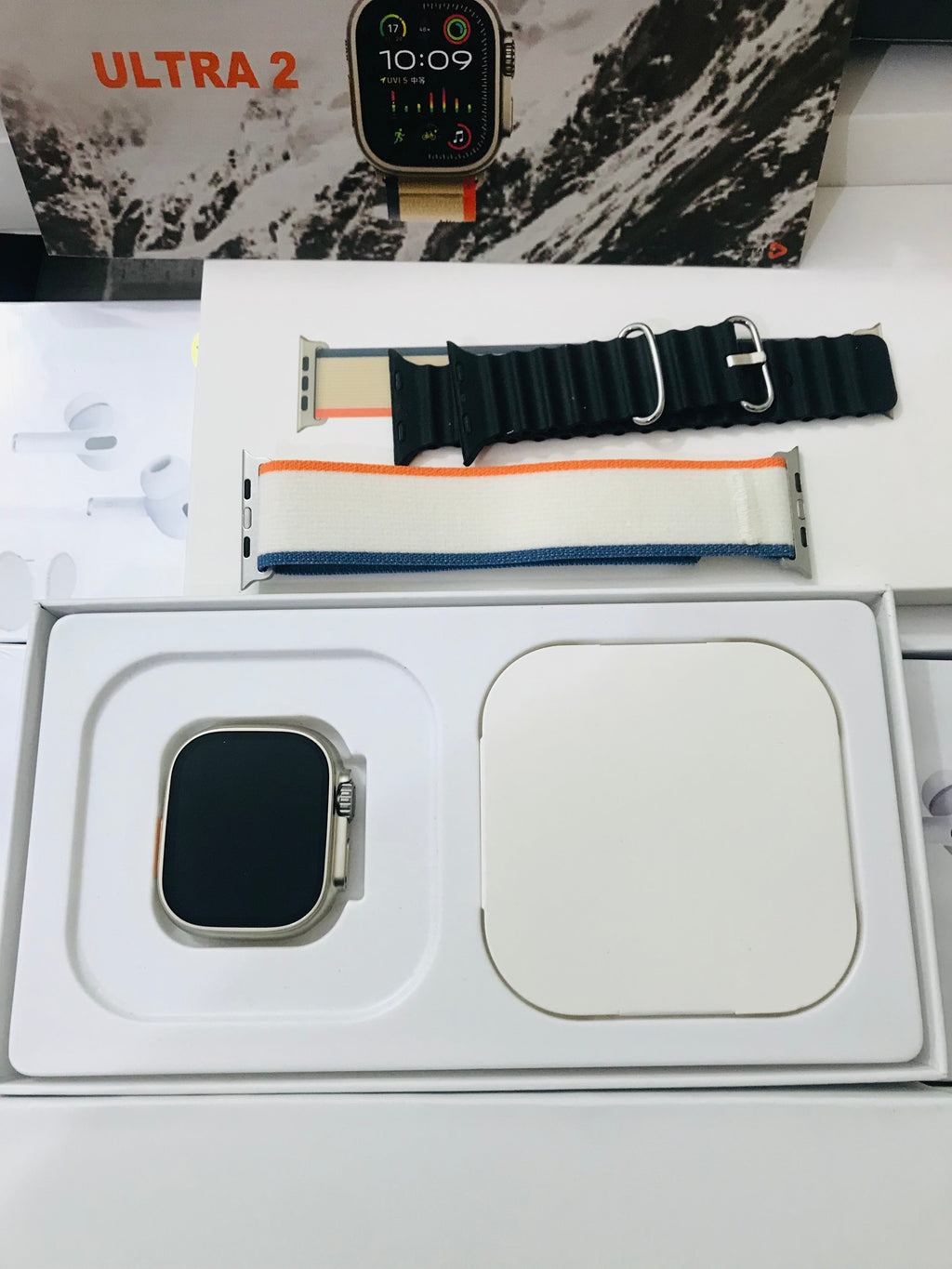 i-watch Ultra 2 with 2strep and watch magnetic charger (1 year warranty)