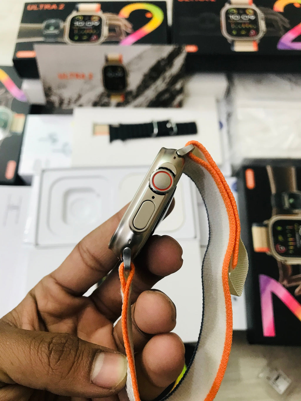 i-watch Ultra 2 with 2strep and watch magnetic charger (1 year warranty)