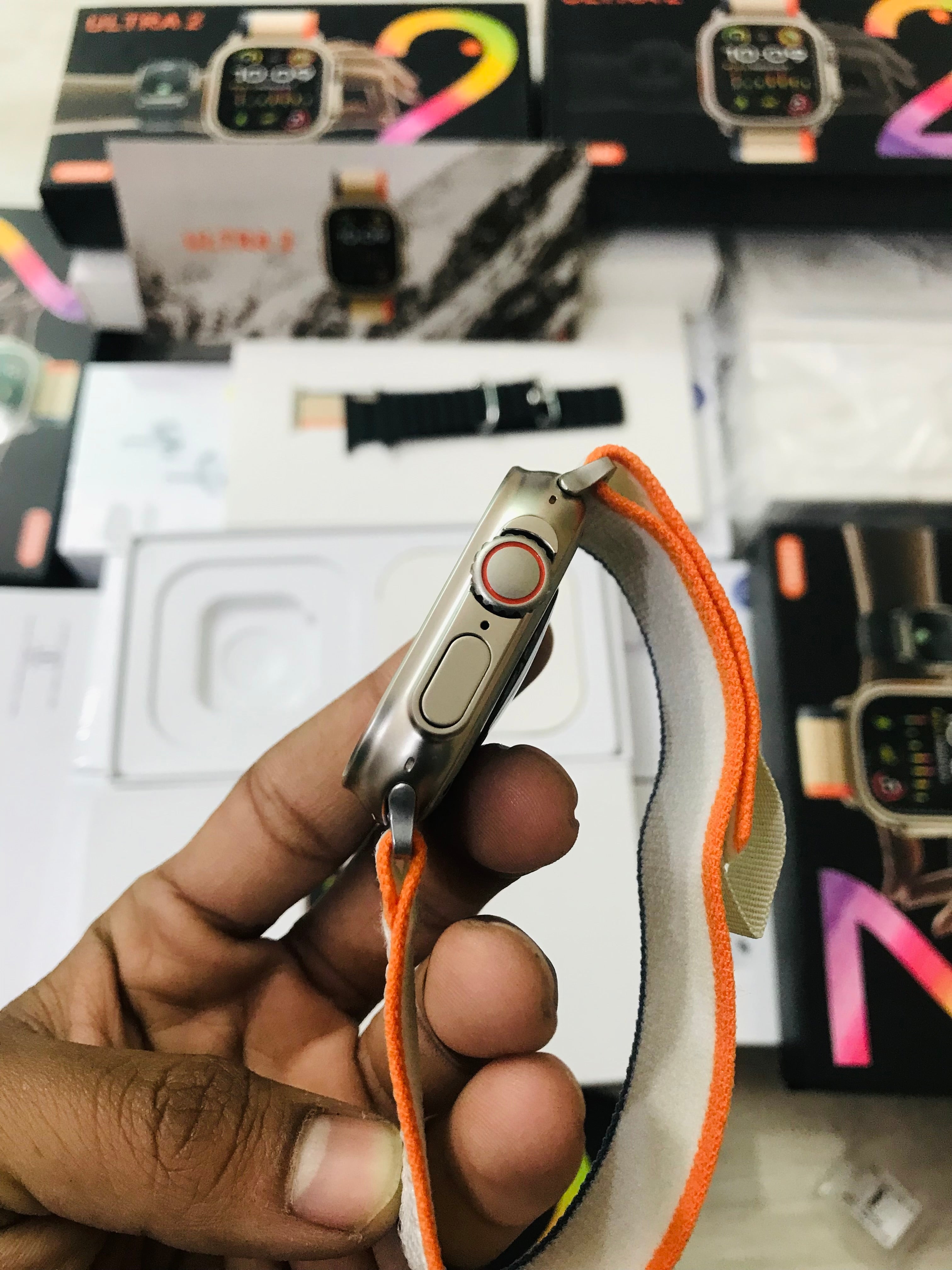 i-watch Ultra 2 with 2strep and watch magnetic charger (1 year warranty)