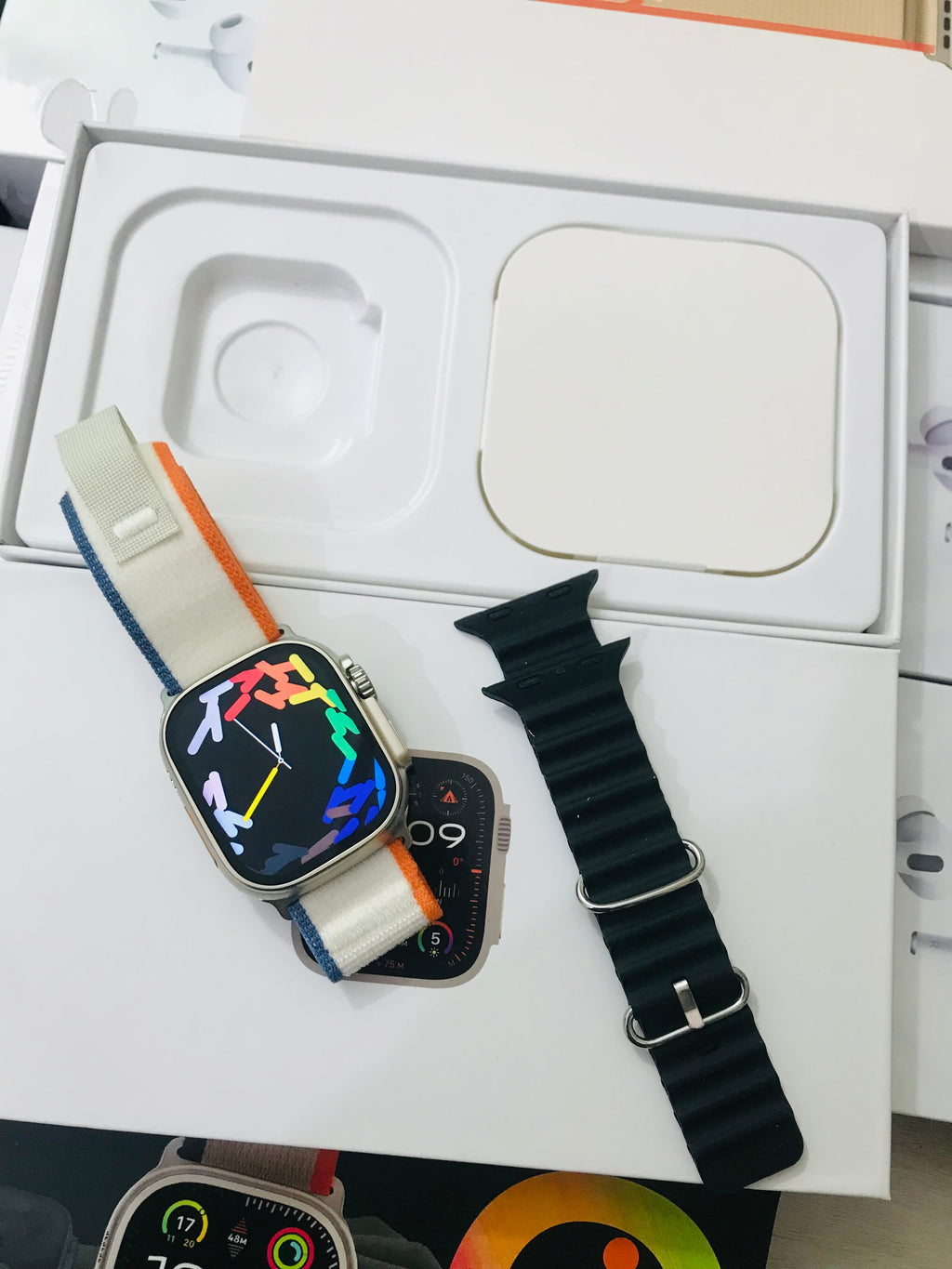 i-watch Ultra 2 with 2strep and watch magnetic charger (1 year warranty)