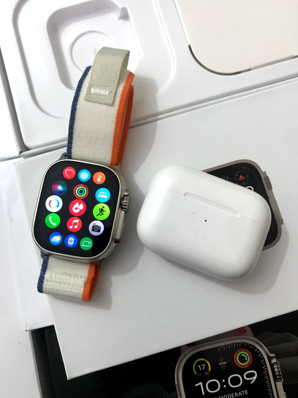 Combo 2in1:- AirPods Pro 2nd Genration+Ultra 2 Watch With 2 Strap and watch charger (1 year warranty)