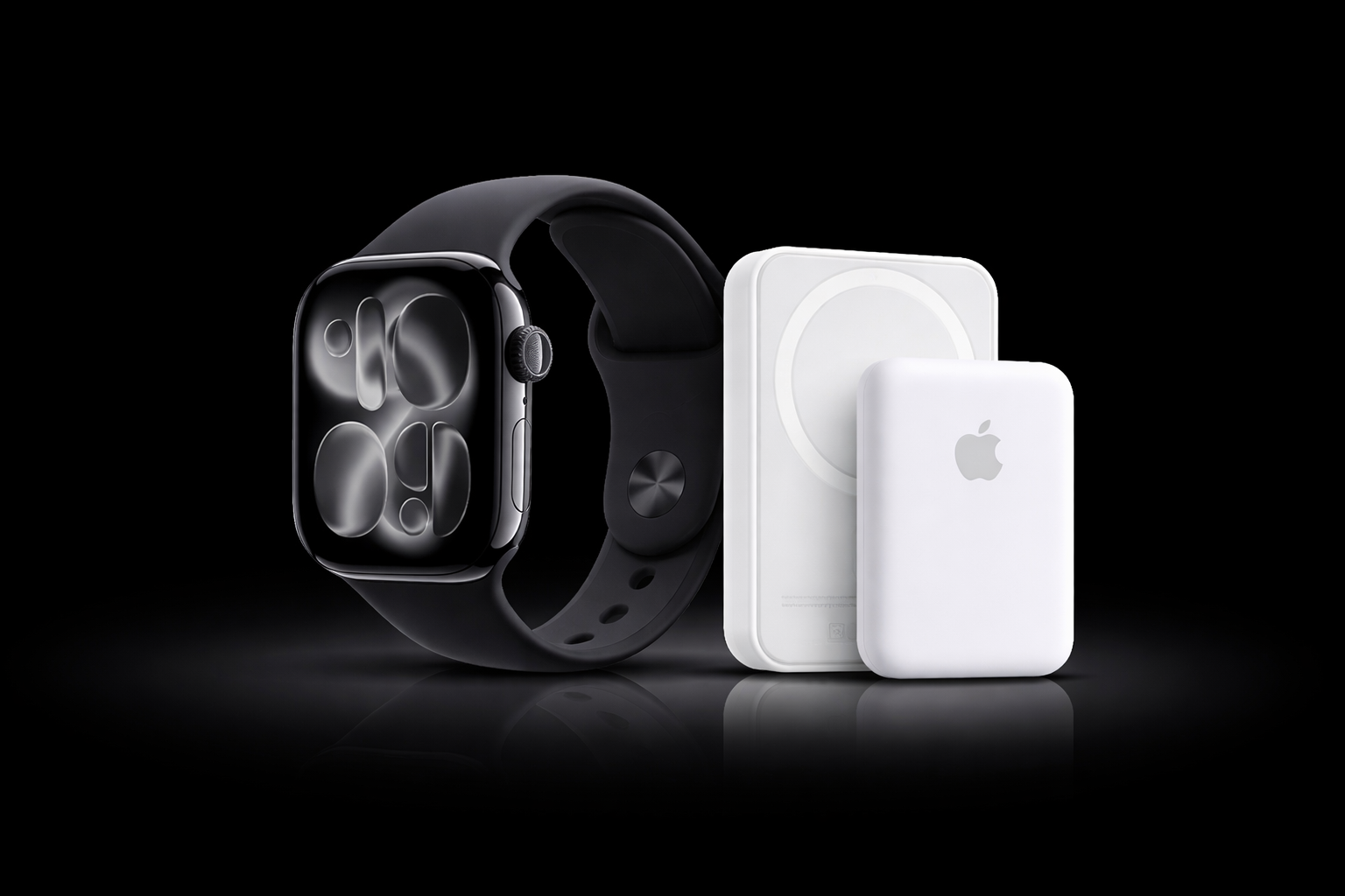 Combo 2in1:- Series 11 watch with 2 straps and charger+ Magsafe Battery pack 10k mah (1 year warranty)