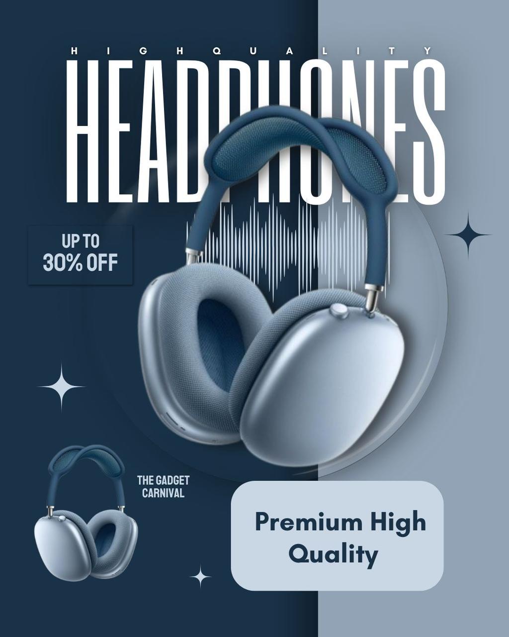 Gadgets Pods Max – ANC Wireless Headphones With 36H, 48H & 72H Battery & Deep Bass