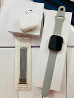 Combo 3in1:- Airpods pro 2nd generation + Metal chain strap + series 10 watch with 2 strep and wireless charger with(1 year warranty)