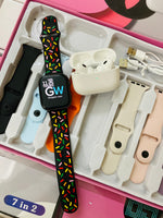 Combo7in2:AirPods pro + Smart Watch with 7 straps and watch charger (6 month warranty